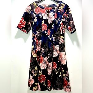 Roz & Ali women’s dress multicolor flower pattern size 12